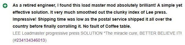 LEE Loadmaster progressive press SOLUTION *The miracle cure, ADJUSTABLE AND MORE