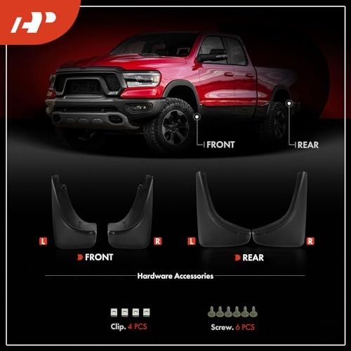 Set of 4PCS Mud Flaps Splash Guards Mudguards Mudflaps Compatible with Jeep