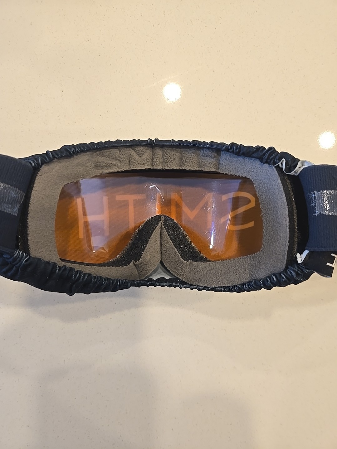 Smith 4D Mag Navy Goggles Chromapop Storm Rose Flash Lens Used Ski