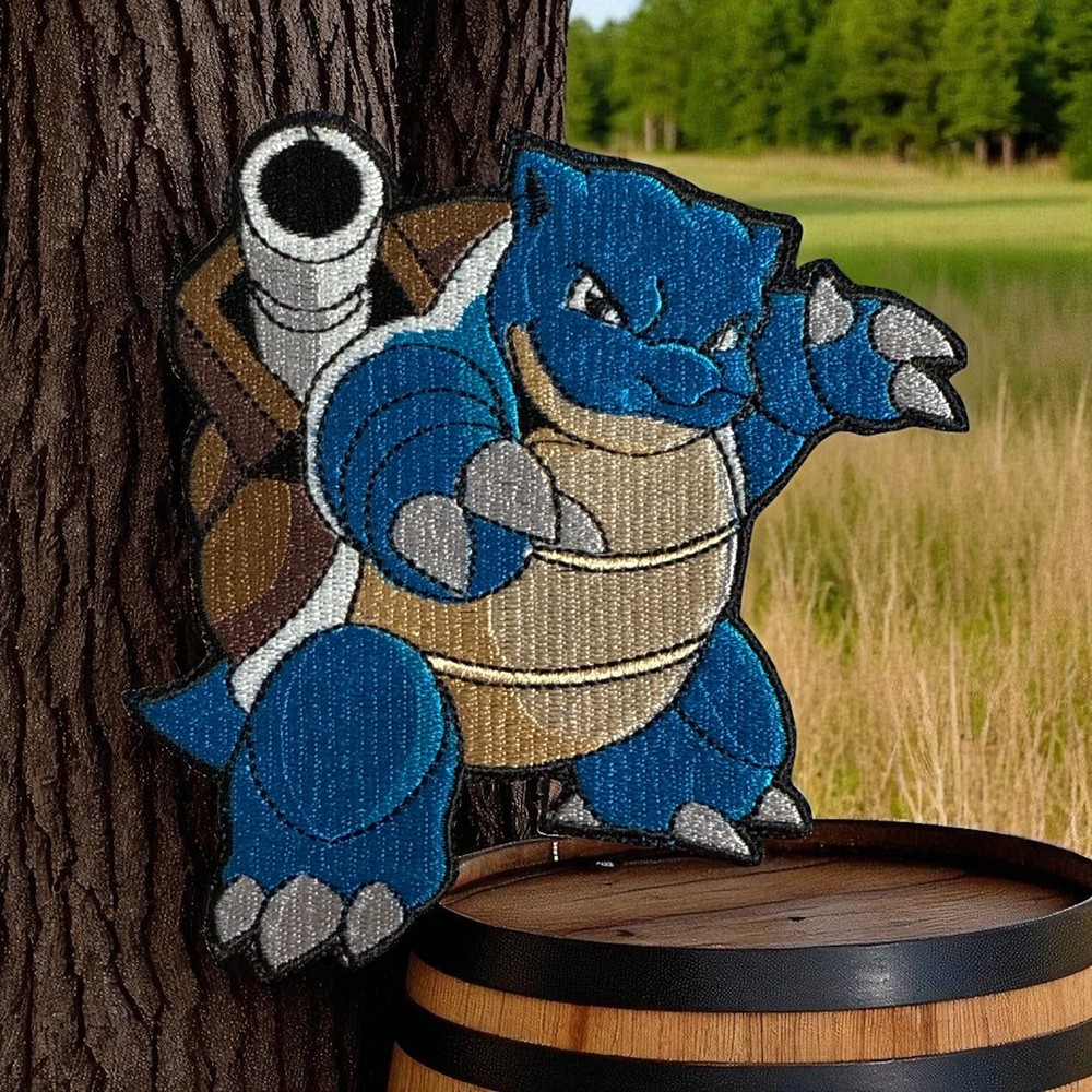 Blastoise Embroidery Patch 4.77 X 4.59