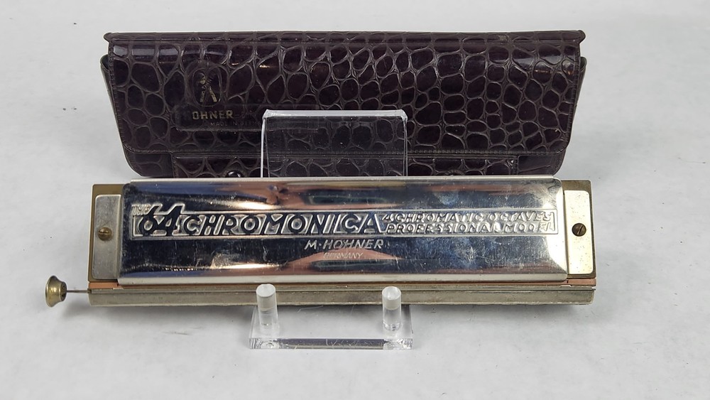 Vintage Hohner 64 Chromonica 280-C Professional Harmonica 4 Octave Germany Case