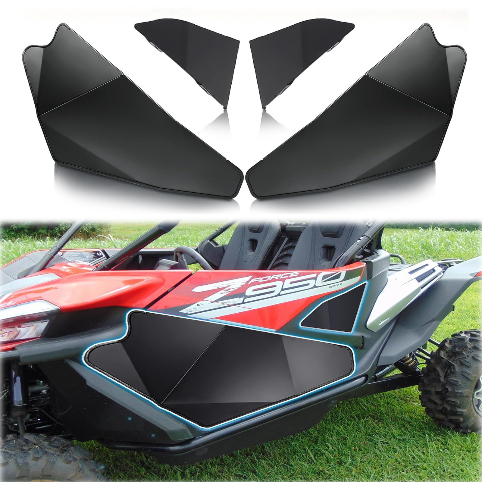 For 2020-2024 CFMOTO ZFORCE 950 Lower Door Half Panel Inserts 2 Doors Aluminum