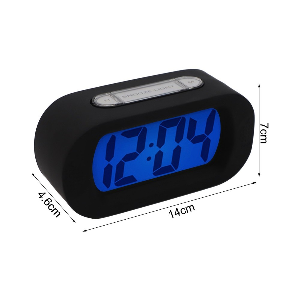 Travel Friendly Digital Clock with Snooze Function and Shockproof Cover