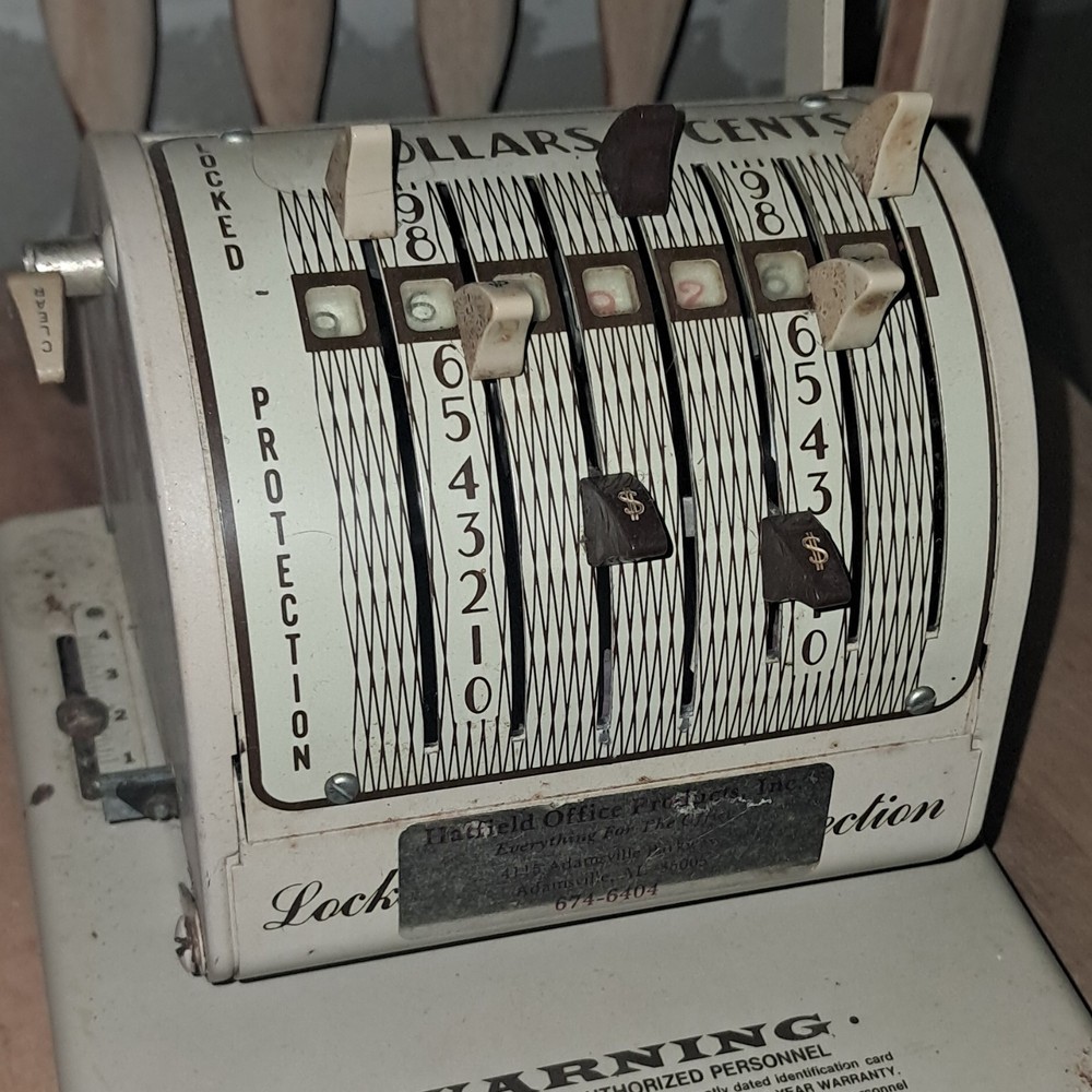 Paymaster Antique Mechanical Check Writer Machine