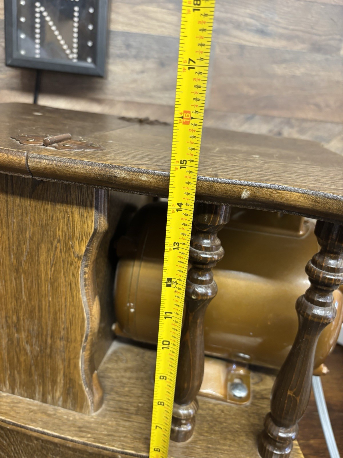 Golden Grain Grinder Wheat Grinder Dayton 3/4 HP Motor W/Wood Cabinet Vintage