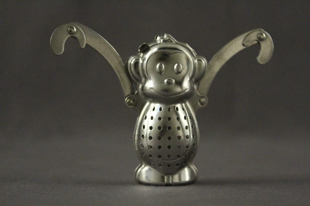 Modern Kitchen Tool Metal Metalware Kids MONKEY Adjustable Tea Strainer
