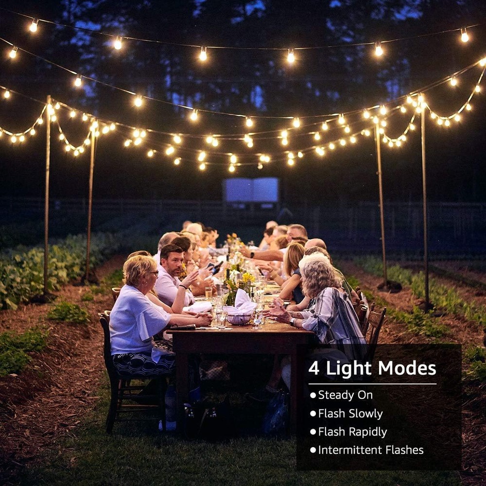 Solar String Lights - 200Ft LED Outdoor String Lights - Shatterproof, Waterproof