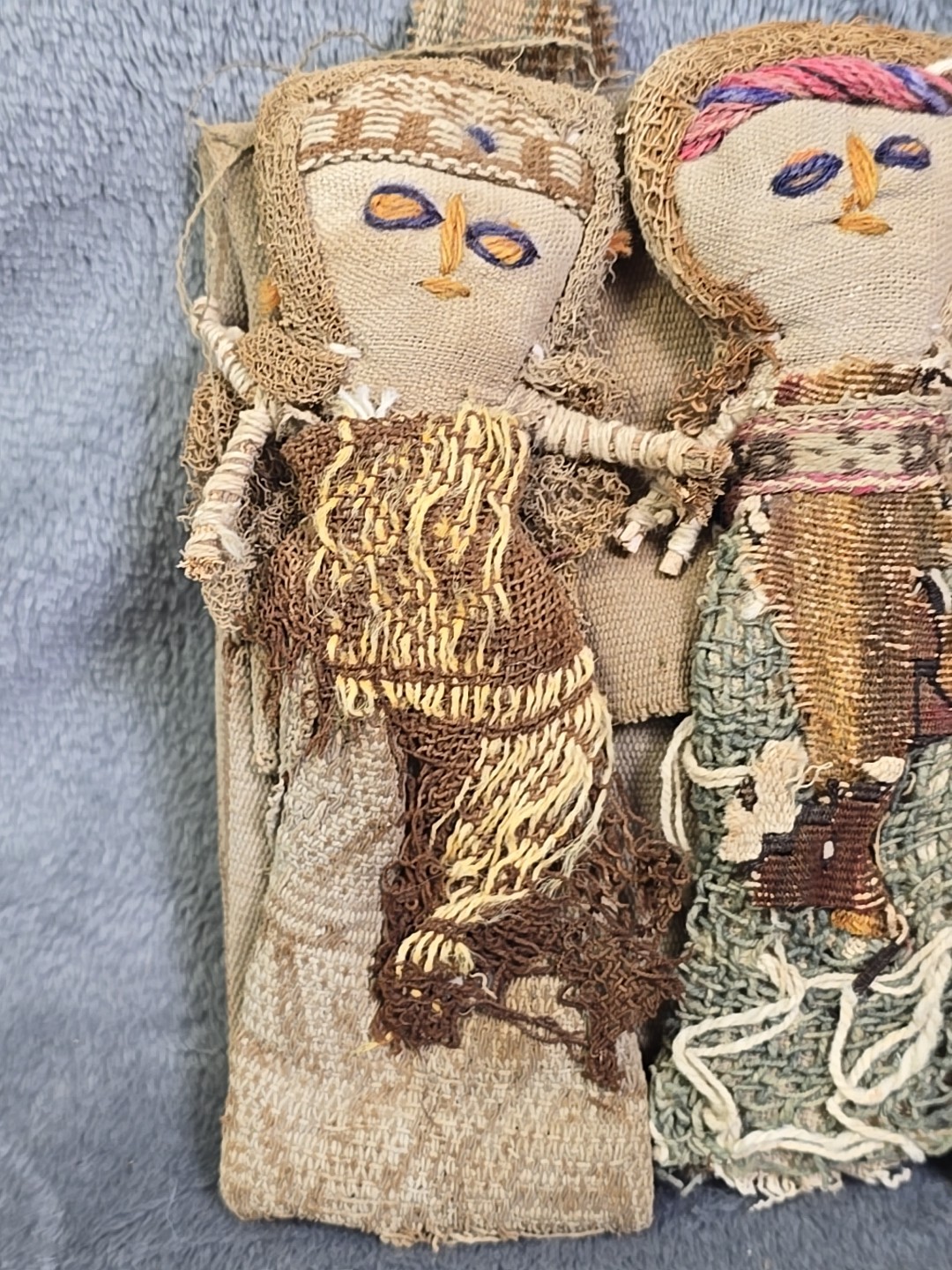 Peruvian Textile Cloth Burial Dolls Ancestor Remembrance Chancay Vintage