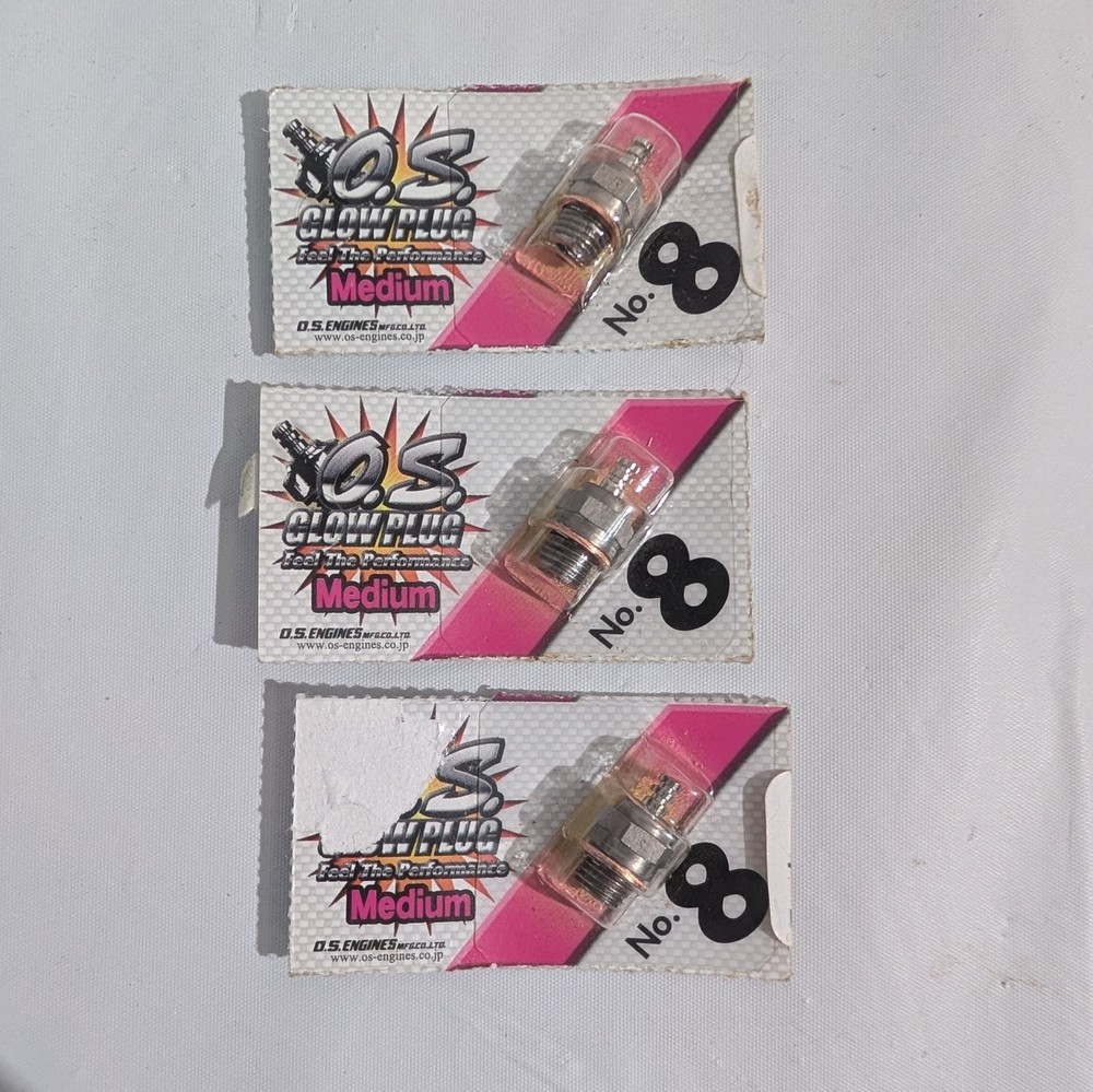 OS No.8 #8 Medium Nitro Glow Plug - 3 Pack 71608001