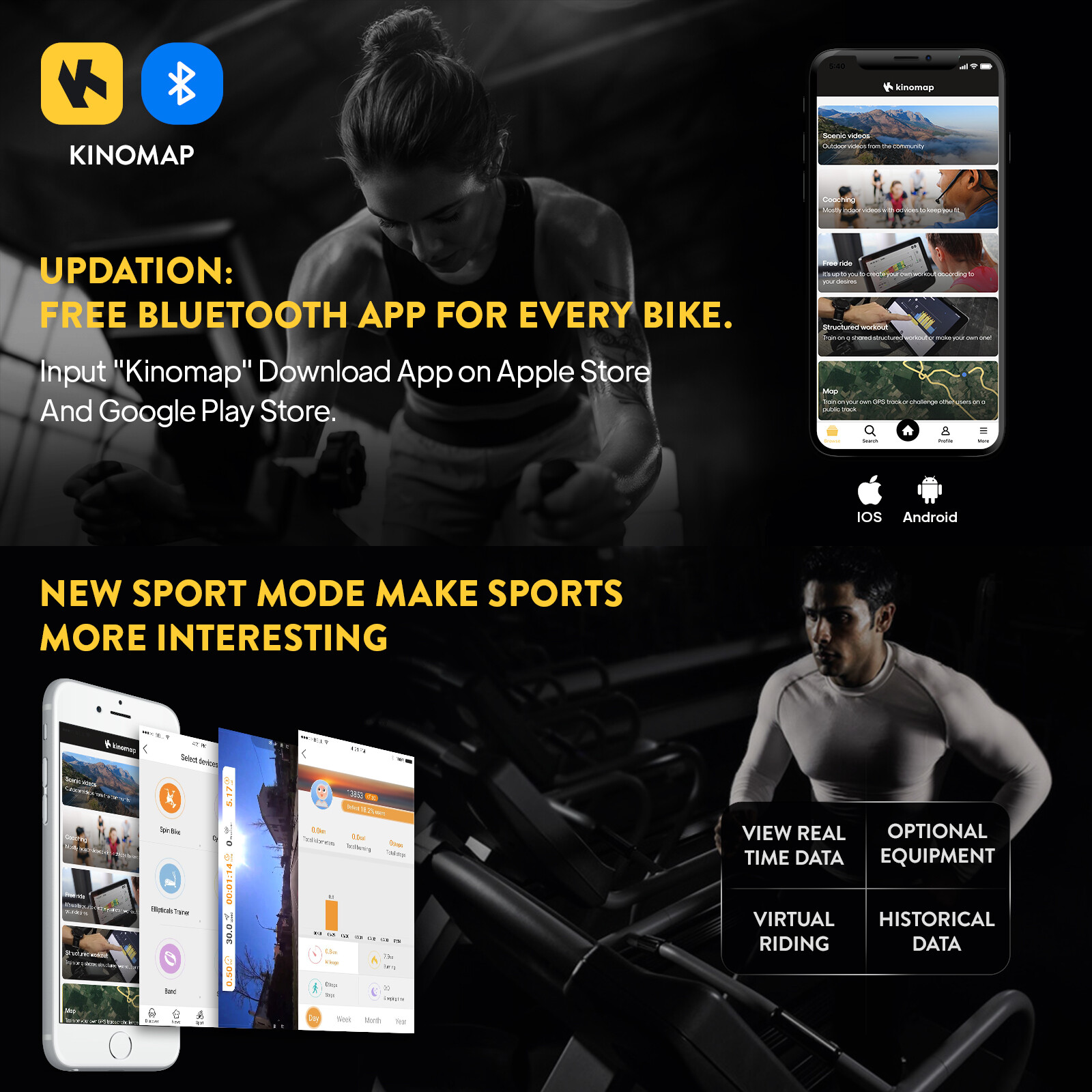 Fitness Exercise Bike Indoor Cycling Stationary Bicycle Home Gym Cardio Workout