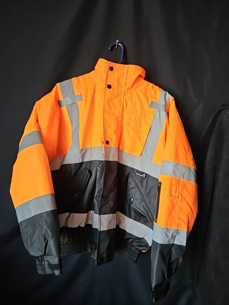 Tuff Guard Class 3 High Visibility Water Resistant Reflective Neon Work Jacket