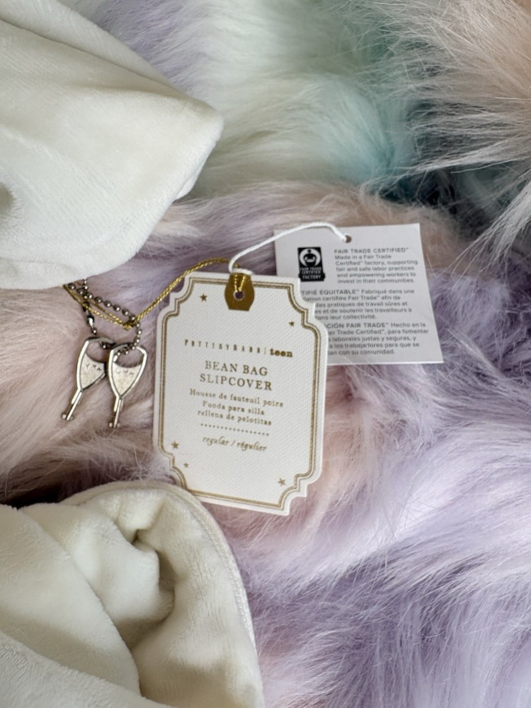 Pottery Barn Teen Large Bean Bag Cover Unicorn FAUX FUR