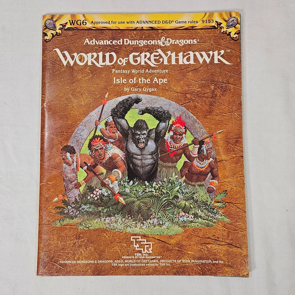 Advanced Dungeons & Dragons World of Greyhawk Guide Glossography Map + 2 Modules