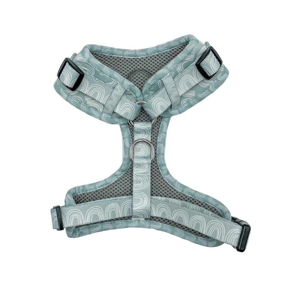 Mint Rainbows Dog Harness (Large, Mint)