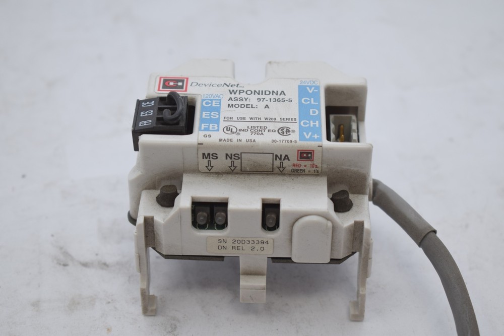 Eaton Cutler-Hammer WPONIDNA Devicenet Module, For Use With Advantage Starter 97
