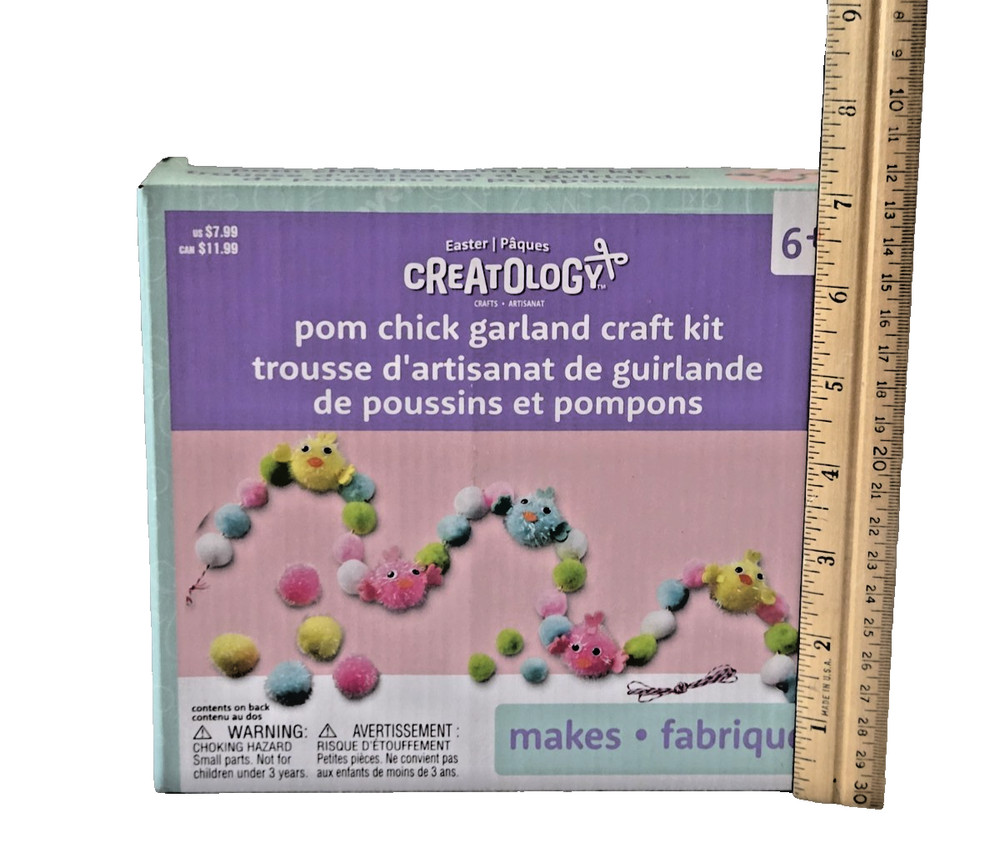 Creatology Easter Pom Chick Garland Craft Kit 6+ NEW