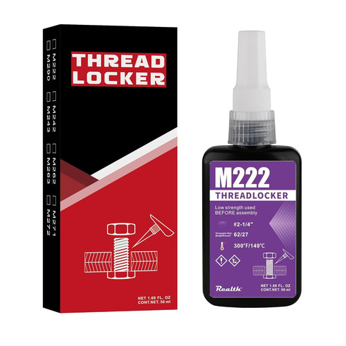Threadlocker M222 Purple 50ml Low Strength, Thread Locker for Bolt and...