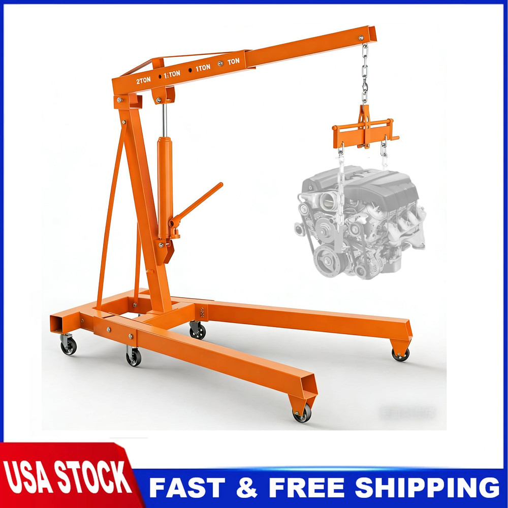 2 Ton Engine Hoist Folding Cherry Picker Engine Hoist with Lever Engine Crane