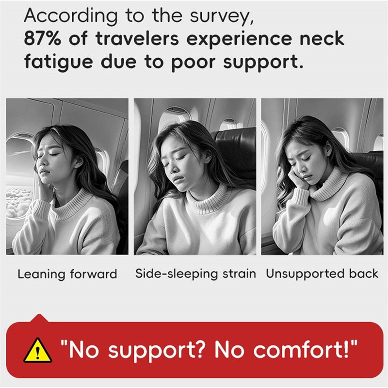 Adjustable Neck Rest Cloud Shaped Neck Support Road Trip 360-Degree Support