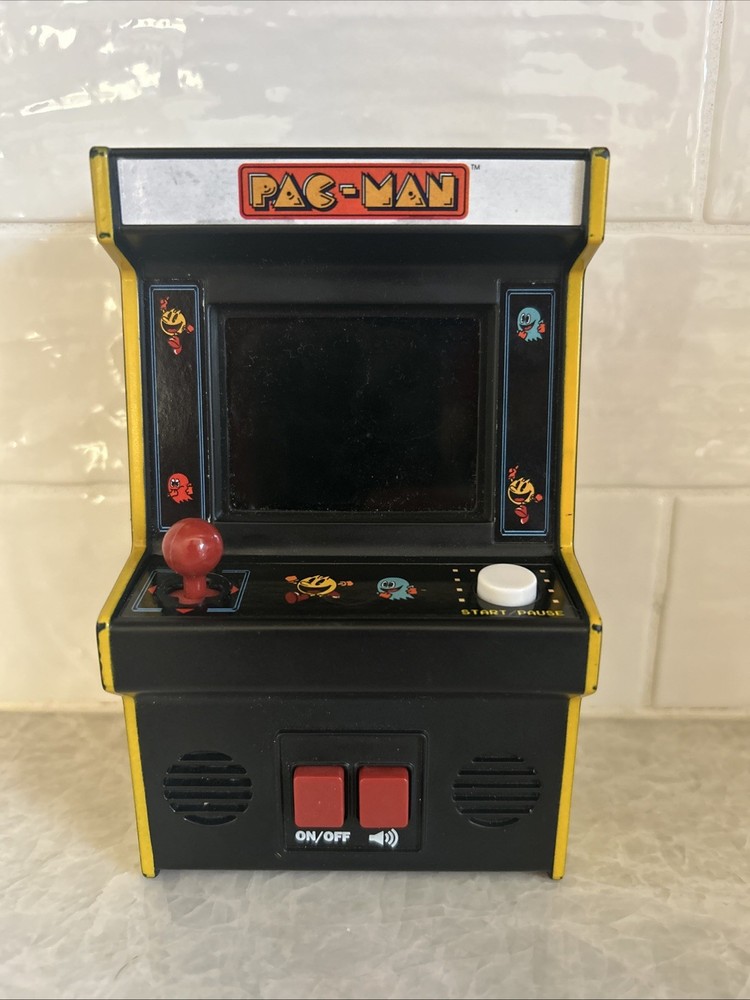 Basic Fun Pac-Man Handheld Mini Arcade Game Bandai Namco Pacman Tested Working