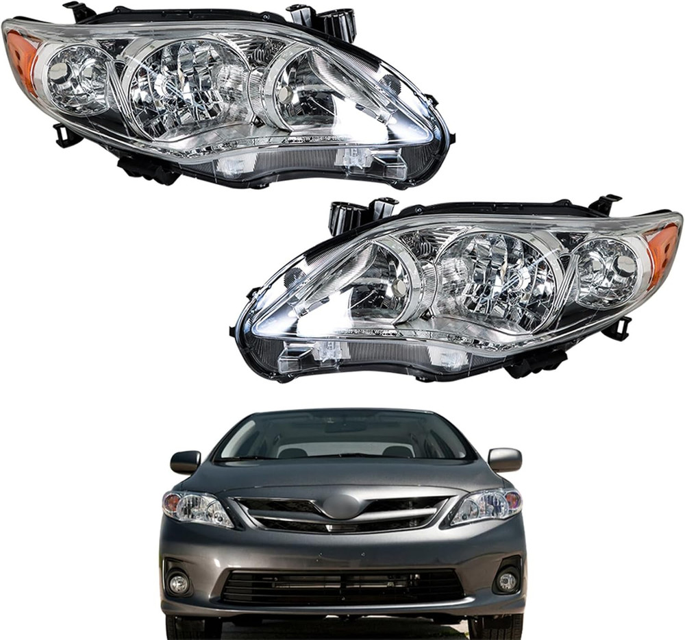 Headlight Headlamp Assembly Replacement for Toyota Corolla 2011 2012 2013 Projec