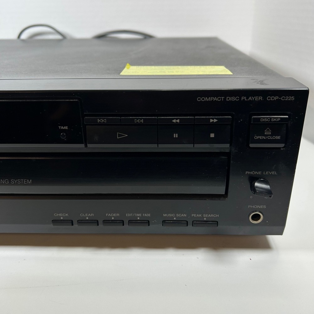 Sony CDP-C225 High Density Linear Converter Compact CD Player - TESTED No Remote