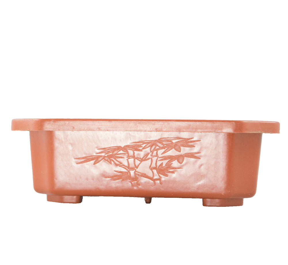 4 Rectangular Plastic Bonsai Training Pot, Succulent Planter - 6.25"x 4.5"x 2"