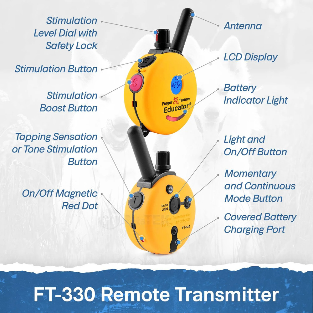 Finger Trainer FT-330 Remote Dog Training Collar by E-Collar Technologies