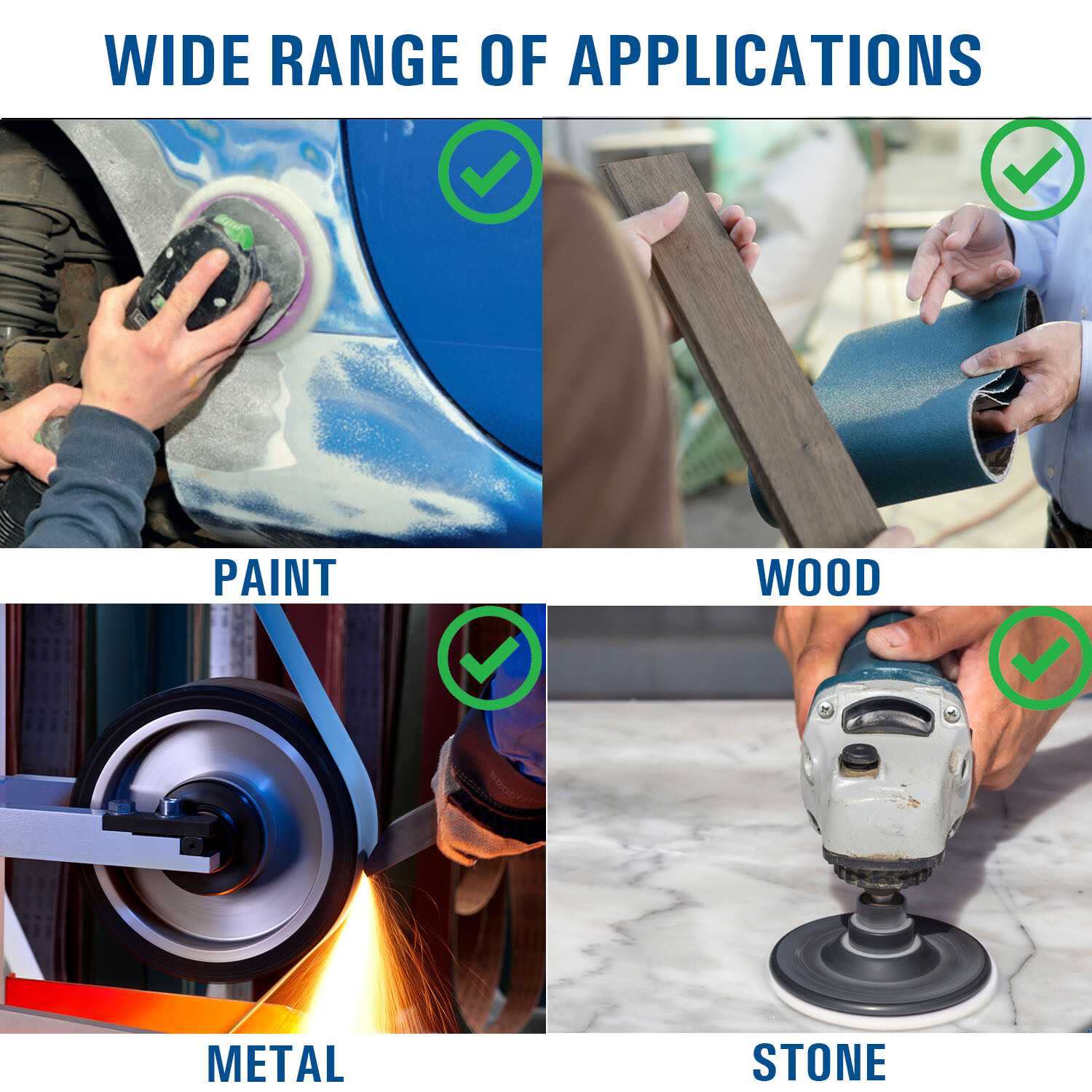 Starcke Premium 7 Inch Hook and Loop Grip Sanding Discs No Hole
