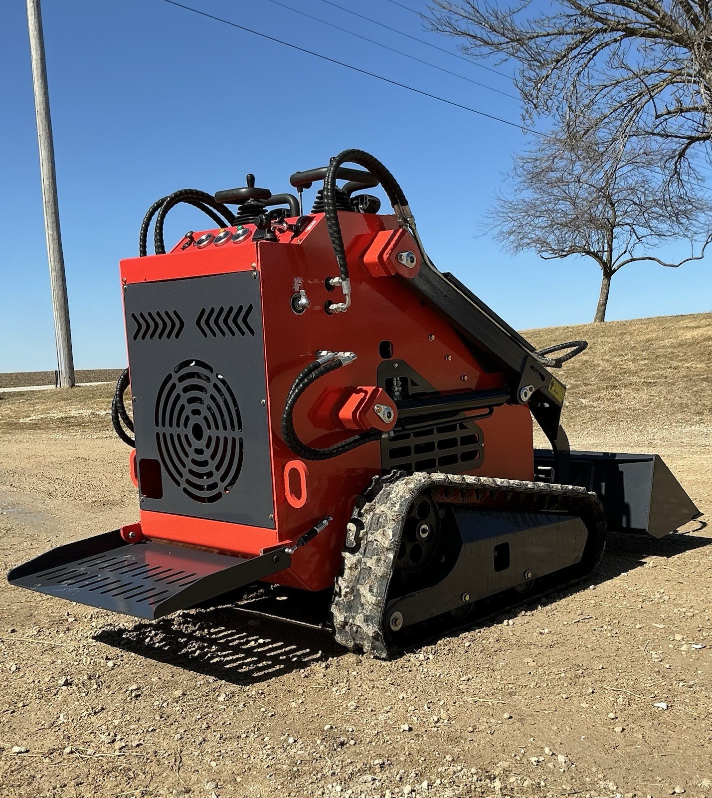 NEW ZJG-380 Mini Skid Loader Stand-On Compact Tracked Loader 13.5HP Engine