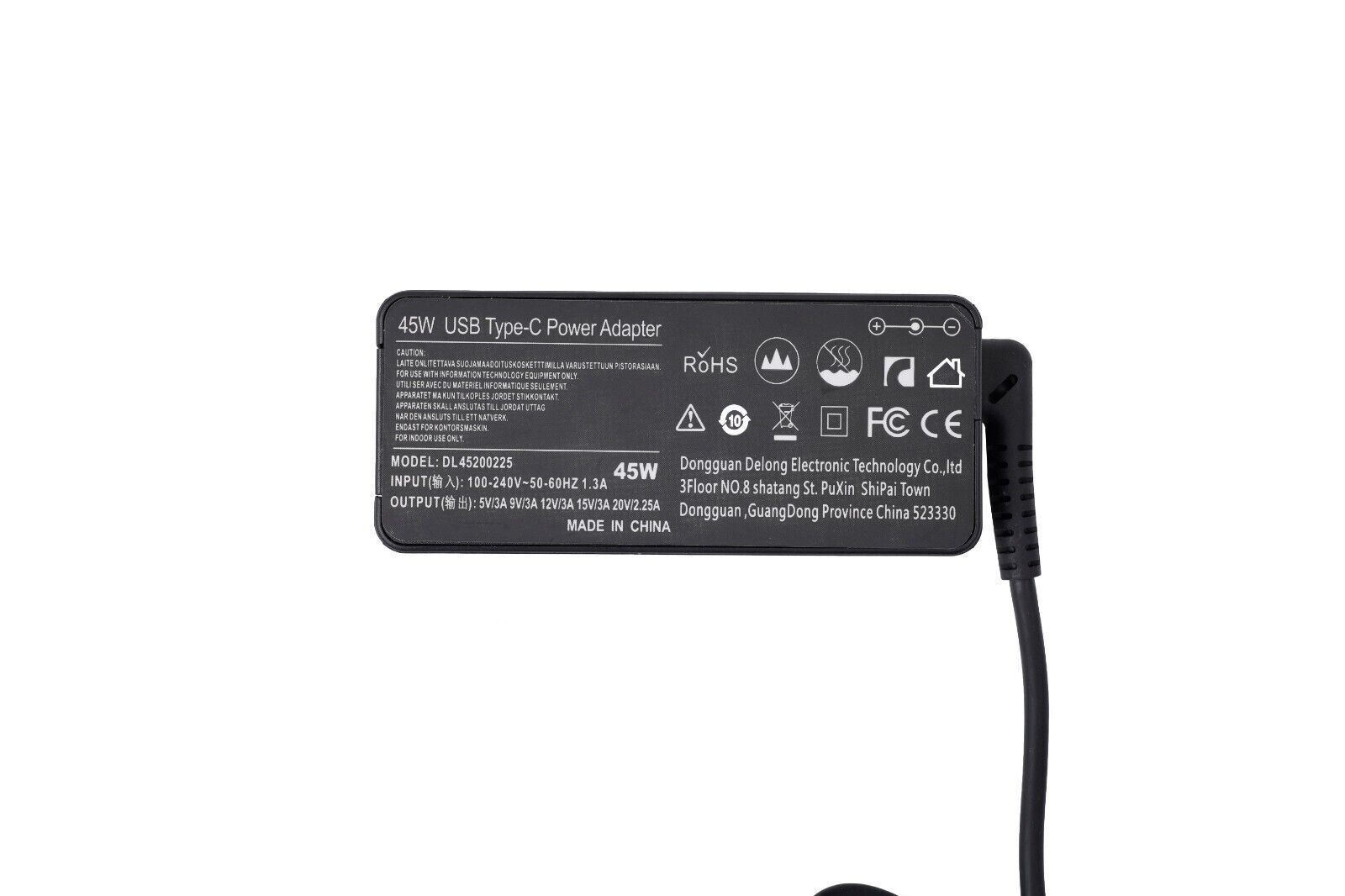 45W USB-C Charger For Lenovo ThinkPad T480 T580s T490 T495s Power Supply Cord