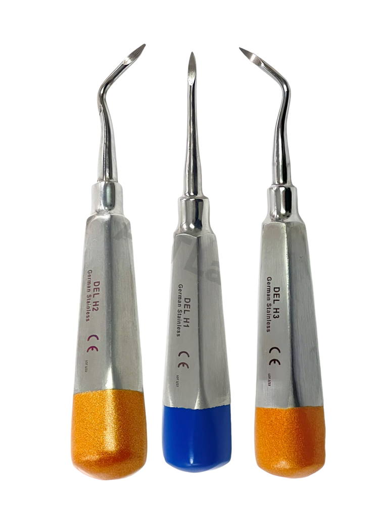 Dental Root Elevators HEIDBRINK Oral Surgery Luxating Root Picker Elevator-3 Pcs