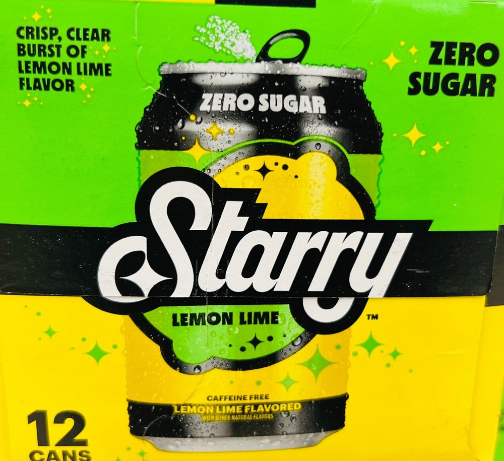 Starry Zero Sugar Lemon Lime Soda 12 pack
