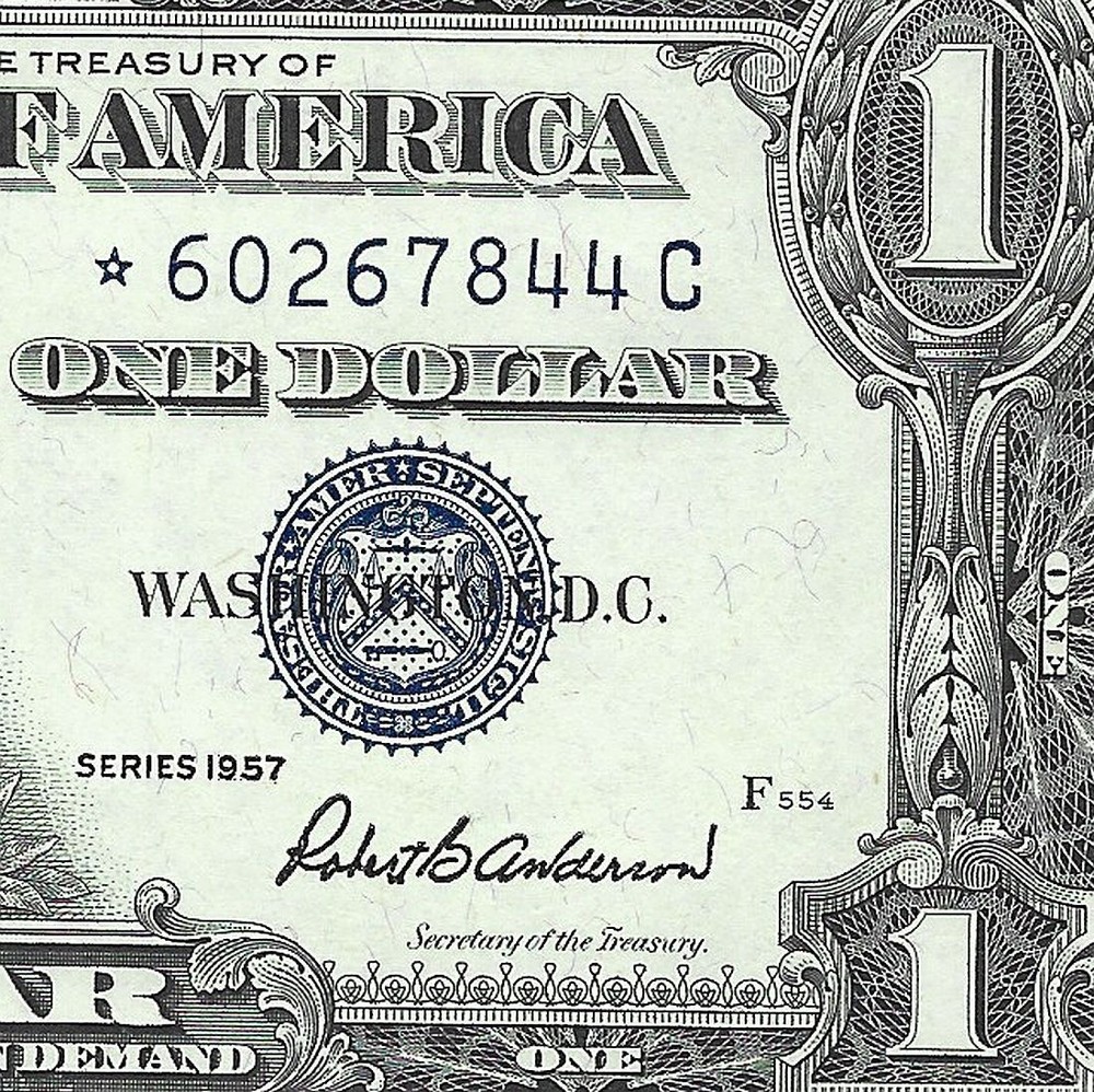 2 $1 SILVER CERTIFICATE *STAR NOTE* 1957 & 57a GEM UNCIRCULATED SUPER NICE