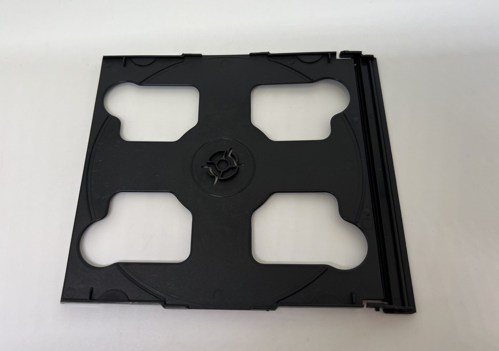 50 NEW DOUBLE 2CD POLY FLIPPER TRAY, BLACK, PP-MS-FT-B