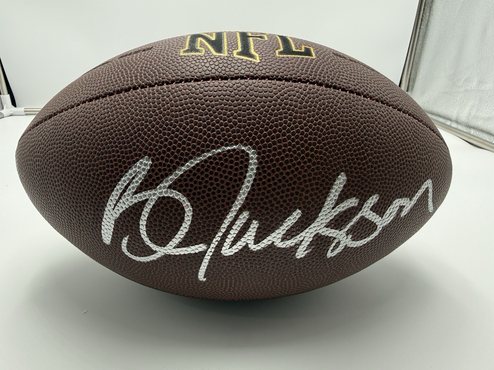 Bo Jackson Signed Los Angeles Raiders Full Size Wilson NFL Football AEU COA