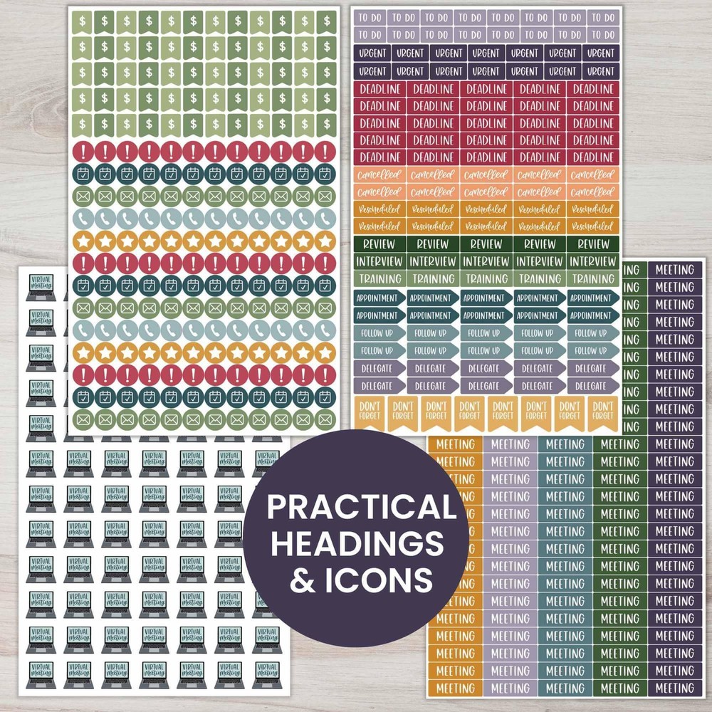 bloom daily planners Planner Stickers | Workday Essentials