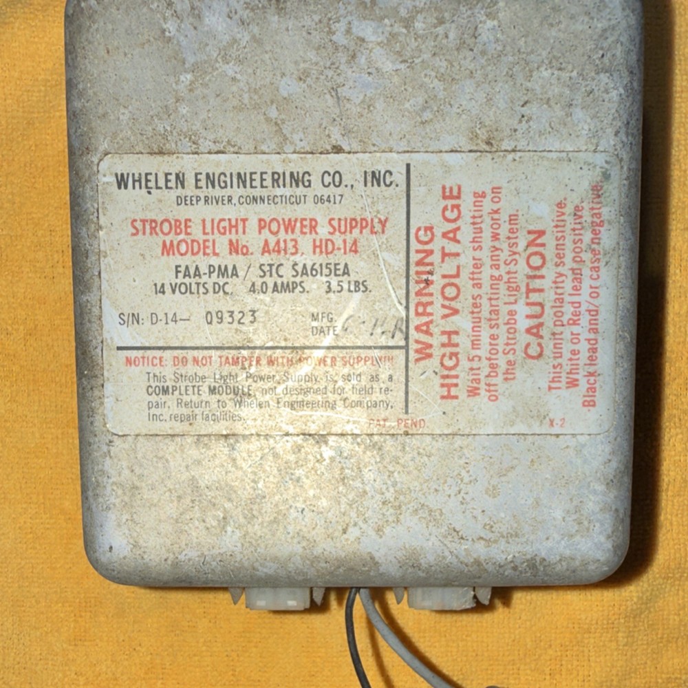Whelen Strobe Light Power Supply Module A413 HD14 Used Good Condition