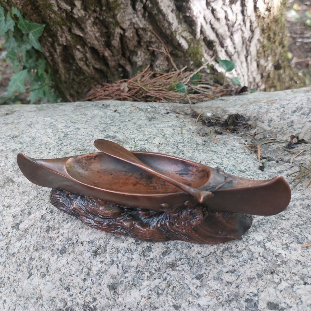 Bronze Canoe Shaped Sculpture