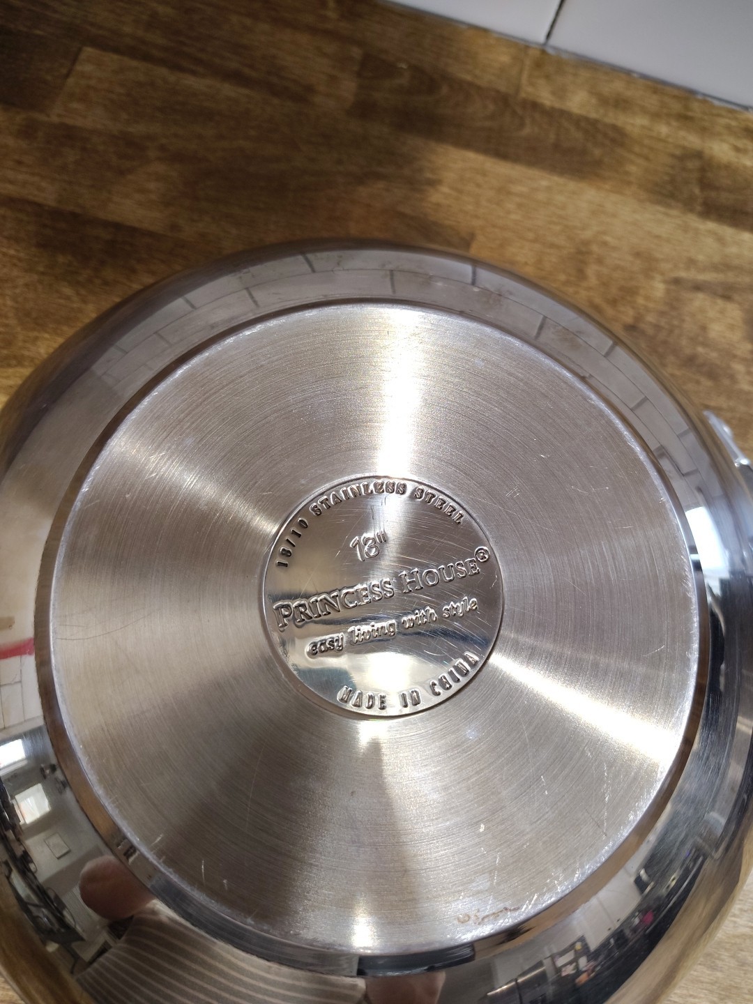 Huge Princess House Stainless Steel 13 Inch Wok Skillet Pan No Lid