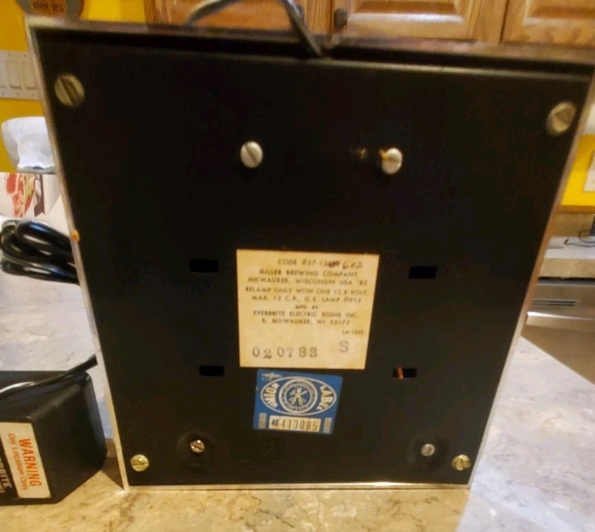 Vintage Miller Lite On Draft Tabletop Light/Digital Clock