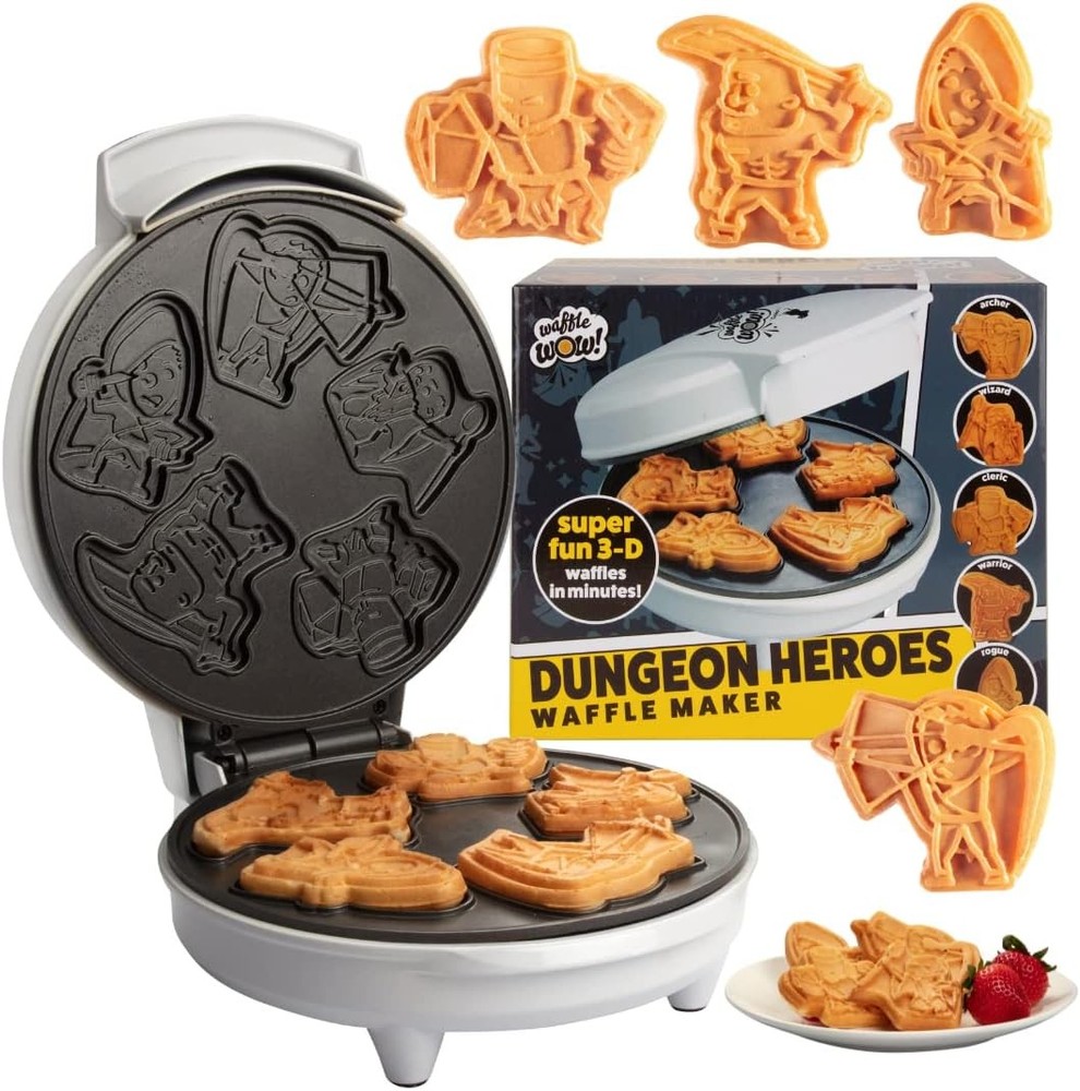 Fantasy-Themed Electric Mini Waffle Maker for Unique Breakfast Adventures