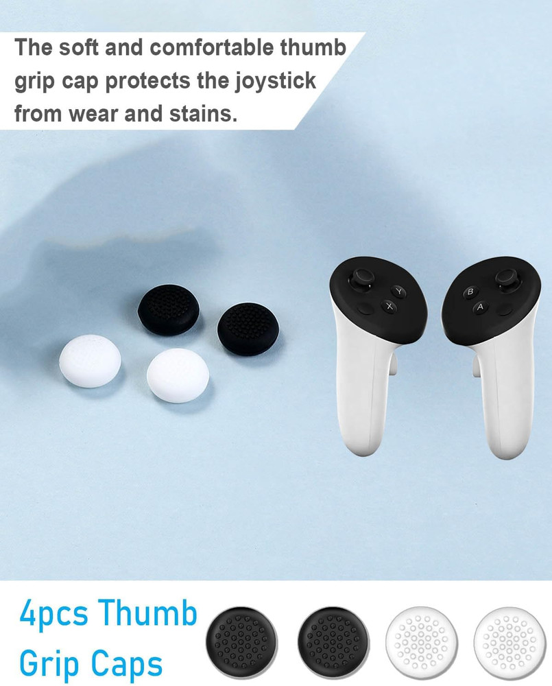 4 Pack Joystick Replacement Kit for Meta Quest 3 Controller(12 in One), Repai...