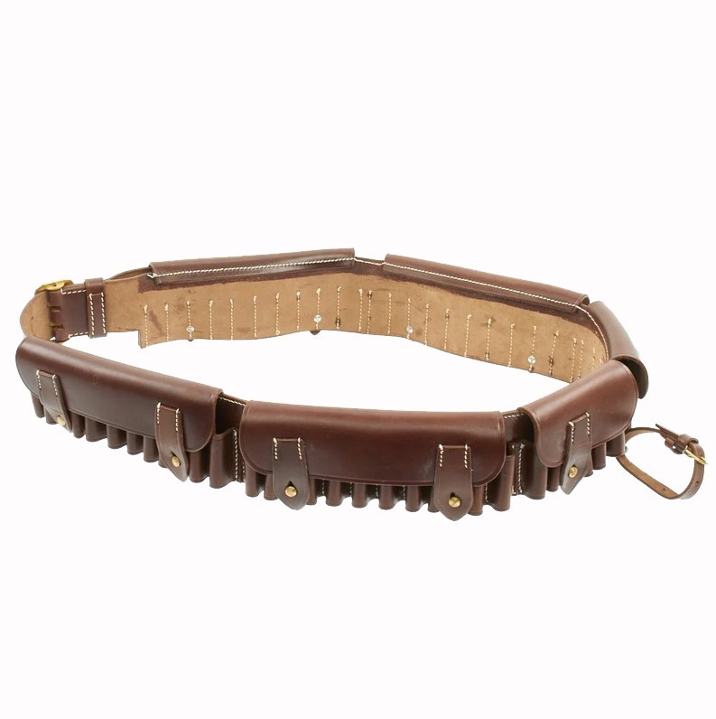 British Victorian Martini-Henry Rifle Brown Leather Ammo Bandolier 50Rd Capacity