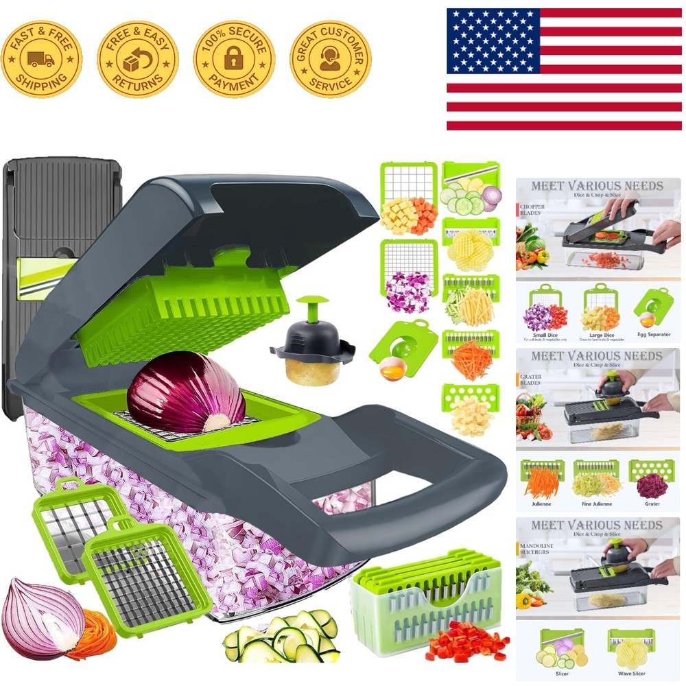 Multi-Functional Vegetable Chopper with 8 Blades - Deliciously Simple Cooking