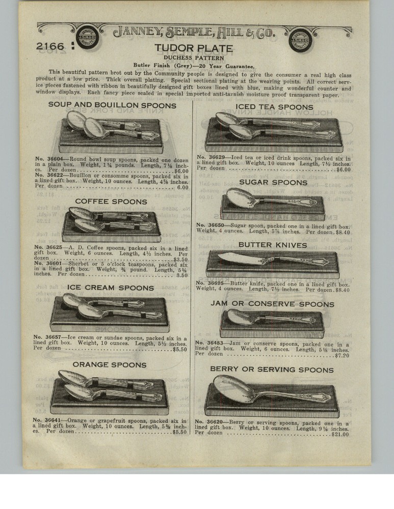 1924 PAPER AD 4 PG Tudor Plate Silverware Duchess Pattern