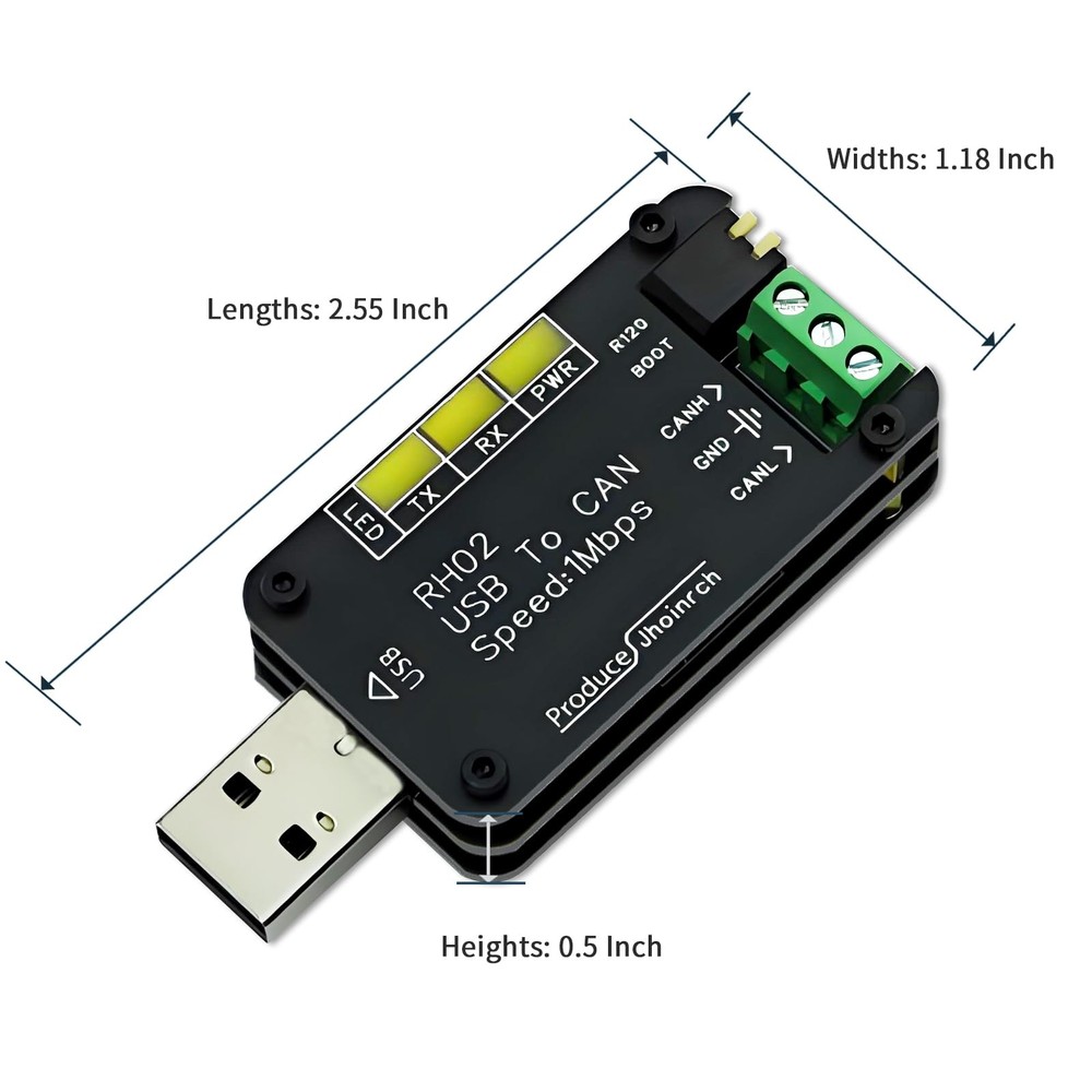 USB to CAN Bus Converter Base on Open-Source Hardware CANable Supports Multip...
