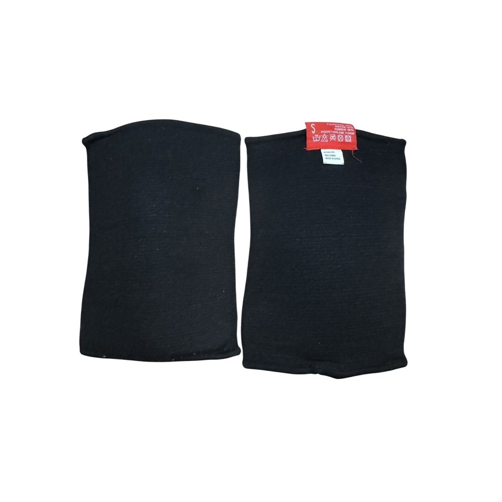 Black Elastic Wrist Brace Support Sleeves Pair Compression