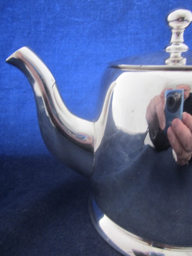 Silverplate Teapot Heavy Unmarked