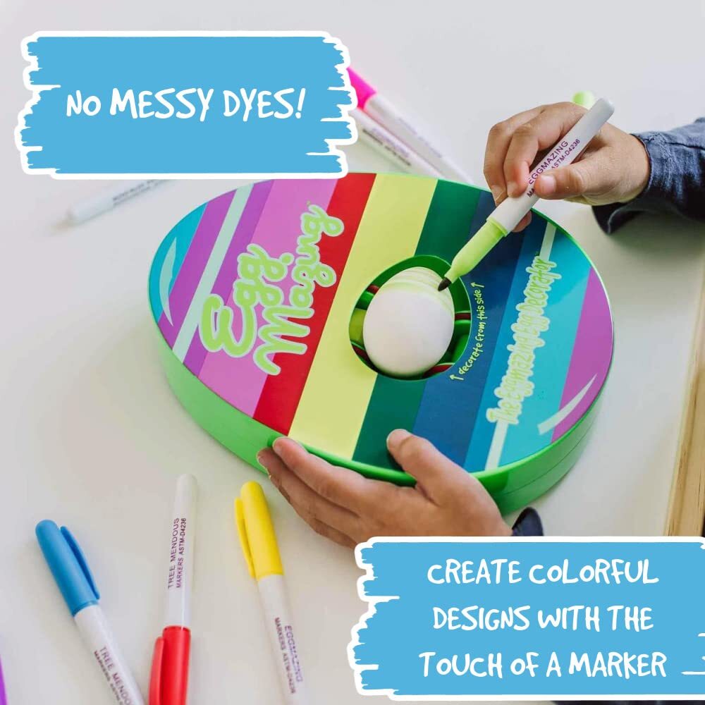 EggMazing Fun Multicolor Craft Kit for Creative Egg Decorating No Mess